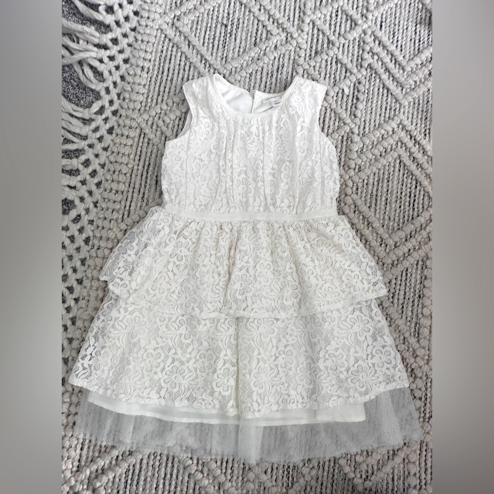 Toddler cat and jack white lace dress